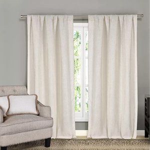 4-pack Home Maison Keighley Solid Linen Window Curtain Set